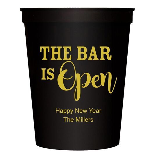 The Bar is Open Stadium Cups
